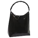 GUCCI Bamboo Hand Bag Leather Black Auth ep3537 - Gucci