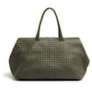 Bottega Veneta Sac Voyage MM Intrecciato Green Leather Medium Travel bag