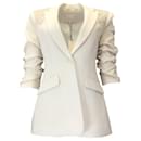 Cinq a Sept Ivory Crochet Lace Scrunched Cheyenne Blazer - Autre Marque