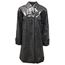 Dolce & Gabbana Schwarz / Weißer Regenmantel mit gepunktetem Muster und Knopfleiste vorne  - Autre Marque