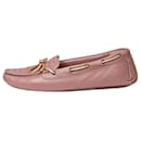 Dusty pink Intrecciato leather boat shoes - size EU 37 - Bottega Veneta