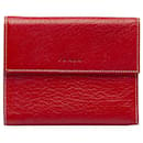 Leather Bifold Flap Wallet - Prada