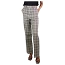 Grey and beige checkered trousers - size UK 6 - Gucci