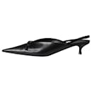 Zapatos destalonados tipo cuchillo de cuero negro - talla UE 37.5 - Balenciaga