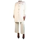 Manteau boutonné en tweed crème - taille UK 12 - Ba&Sh