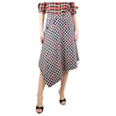 Blue and beige asymmetric checkered skirt - size UK 10 - JW Anderson