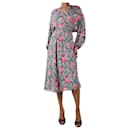 Black floral-printed silk blouse and skirt set - size UK 6 - Isabel Marant Etoile