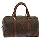 CELINE Macadam Canvas Hand Bag PVC Brown Auth yk10913 - Céline