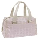 CHANEL New Travel Line Hand Bag Nylon White CC Auth bs12339 - Chanel
