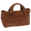 CELINE Boogie bag Hand Bag Leather Brown Auth yk10889 - Céline