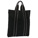 HERMES Fourre Tout Kabas Tote Bag Canvas Black Auth 67376 - Hermès