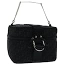 Christian Dior Trotter Canvas Vanity Cosmetic Pouch Black Auth bs12433