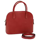 CELINE Hand Bag Leather 2way Red Auth 67191 - Céline