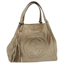 GUCCI Soho Tote Bag Leather Gold 282309 auth 67413 - Gucci