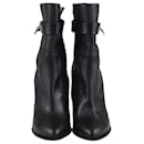 Givenchy Black Leather Shark Tooth Wedge Boots