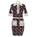 Louis Vuitton Black/White Monogram Stripe Midi Dress