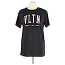 Valentino – Schwarzes T-Shirt mit Vltn-Print