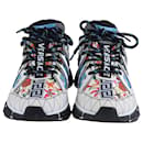 Versace White/Multicolor Tresor De La Mer Print Sneakers