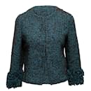 Veste Marni en laine et mohair mélangés bleu sarcelle et marron taille IT 44