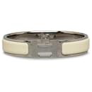 Silver Hermes Clic Clac H Bracelet - Hermès