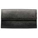 Black Louis Vuitton Epi Sarah Long Wallet