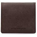 Brown Burberry Leather Coin Pouch