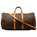 Braunes Louis Vuitton-Monogramm Keepall Bandouliere 60 Reisetasche