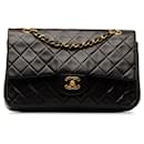 Black Chanel Medium Classic Lambskin lined Flap Shoulder Bag