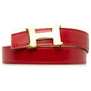 Red Hermes Constance Reversible Belt - Hermès