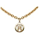 Collar de cadena con diamantes de imitación del Arco del Triunfo de la Torre Eiffel de Celine en oro - Céline