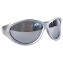 Silver Balenciaga Swift Round Sunglasses