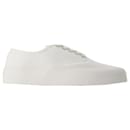 Lace Up Sneakers - Maison Kitsune - Cotton - White - Autre Marque