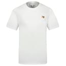 T-Shirt mit Fuchskopf-Patch - Maison Kitsune - Baumwolle - Weiß - Autre Marque