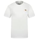T-Shirt mit Fuchskopf-Patch - Maison Kitsune - Baumwolle - Weiß - Autre Marque