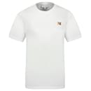 T-Shirt Patch Tête de Renard - Maison Kitsune - Coton - Blanc - Autre Marque