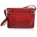 Vintage Red Leather Rectangular Bucket Shoulder Bag - Gucci