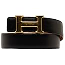Hermes Black Constance Reversible Belt - Hermès