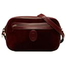 Cartier Red Suede Must de Cartier Crossbody Bag