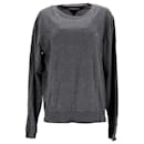 Tommy Hilfiger Camiseta masculina de manga comprida regular fit em algodão cinza