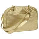 LOEWE Chain Shoulder Bag Leather Gold Tone Auth 67443 - Loewe