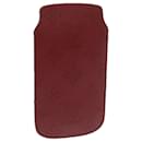 LOUIS VUITTON Monogram Mahina iPhone Case Leather Red LV Auth bs12325 - Louis Vuitton