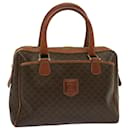 CELINE Macadam Canvas Hand Bag PVC Brown Auth yk10896 - Céline