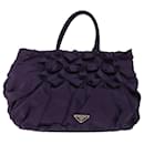 PRADA Hand Bag Nylon Purple Auth bs12374 - Prada