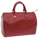 Louis Vuitton Epi Speedy 30 Bolsa de Mão Castelhano Vermelho M43007 Autenticação de LV 67403