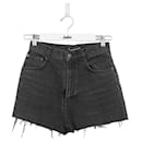High-waisted cotton mini shorts - Saint Laurent