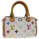 LOUIS VUITTON Monogram Multicolor Mini Speedy Hand Bag White M92645 auth 66991 - Louis Vuitton