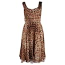Dolce & Gabbana Leopard Print Silk Midi Dress