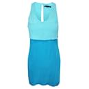 Vestido de verão Alexander Wang Mint e azul aberto nas costas