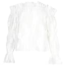 Alexis  Cream Off The Shoulder Layered Top