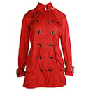 Burberry Brit Red Nylon Hooded Parker